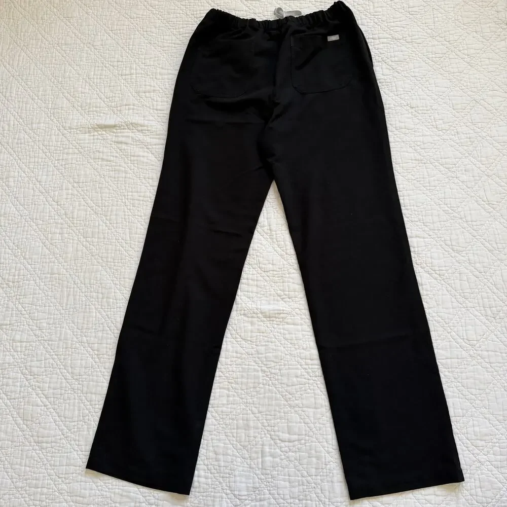 FIGS Pisco Basic Straight Leg Scrub Pants Black Size M/T Medium Tall